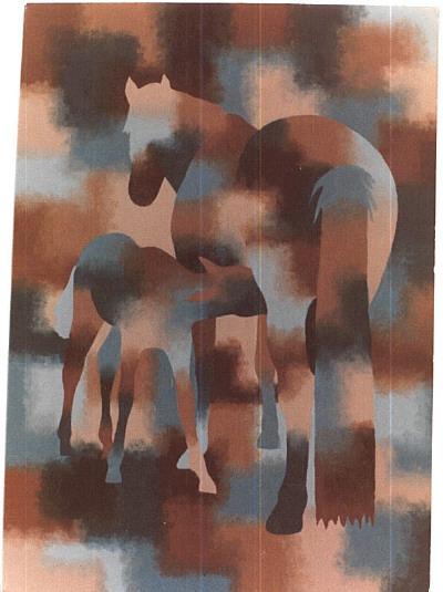 Abstract horses