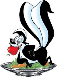 Pepe le pew on a platter