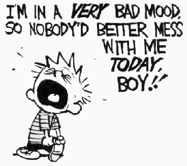 Calvin bad mood