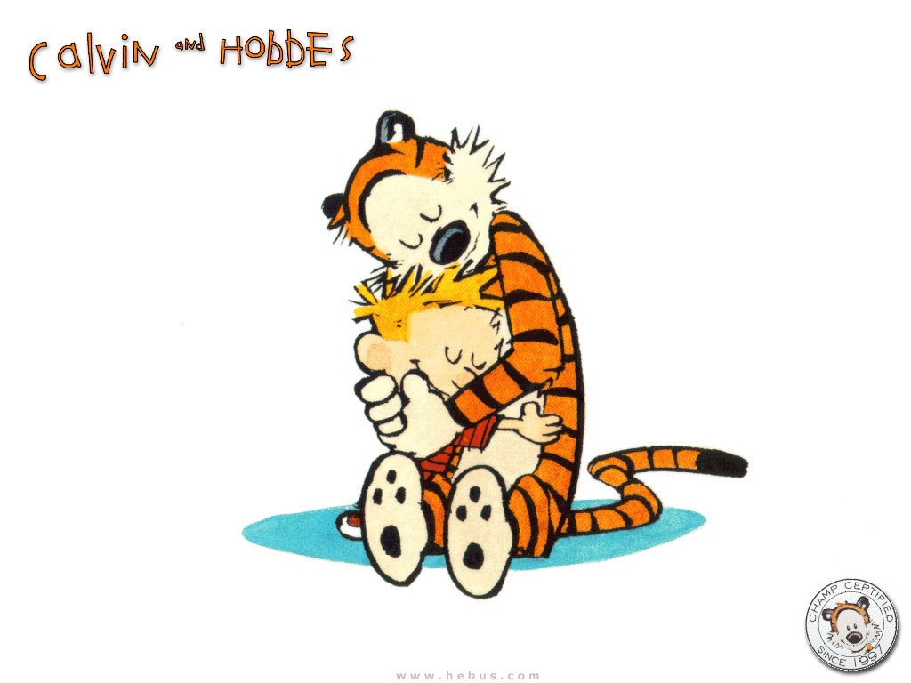Calvin and hobbes hugging calvin and hobbes 1395524 1024 768