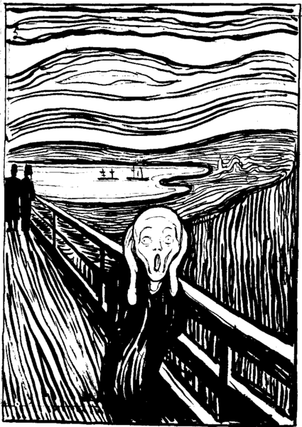 The scream munch  lithography