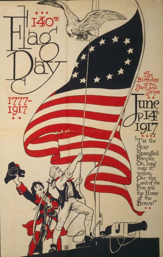 Us flag day poster 1917
