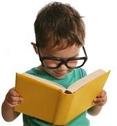 Kid reading book