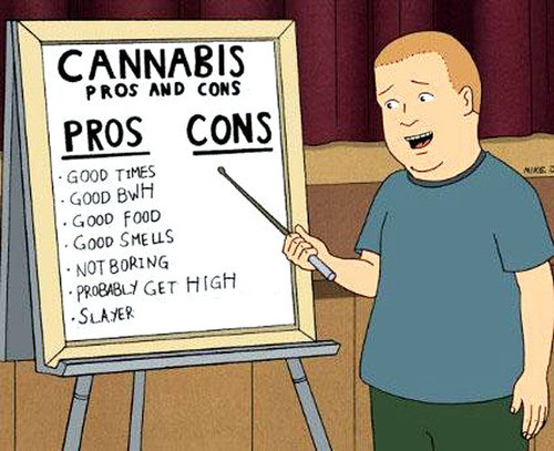 Bobby hill pros and cons of cannabis