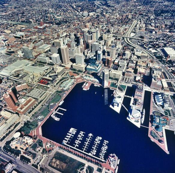 Baltimore city and inner harbor