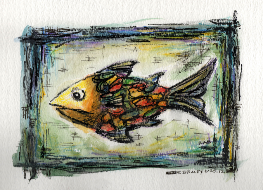 Fish watercolor pencil
