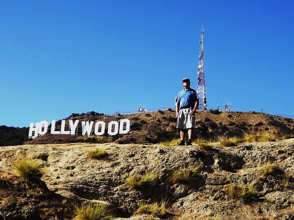 Mike and hollywood sign 1   cropped