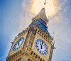 Large big ben eclipsing sun