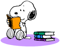Snoopy and books