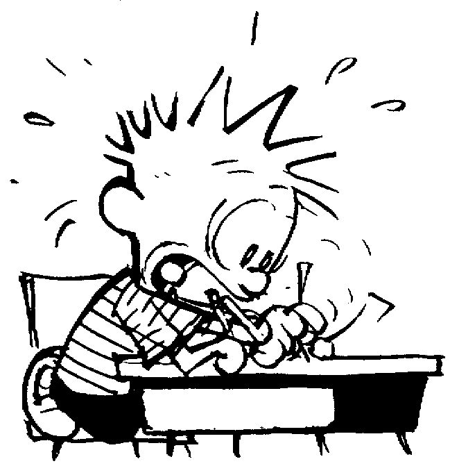 Calvin writing avatar