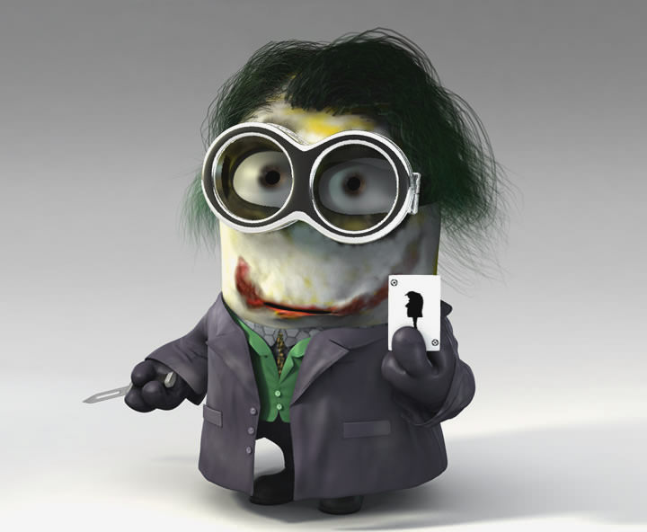 Minion in batman jocker avatar