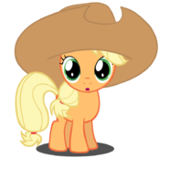 Applejack filly with hat