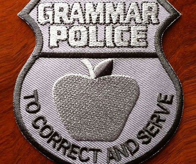 Grammar police badge