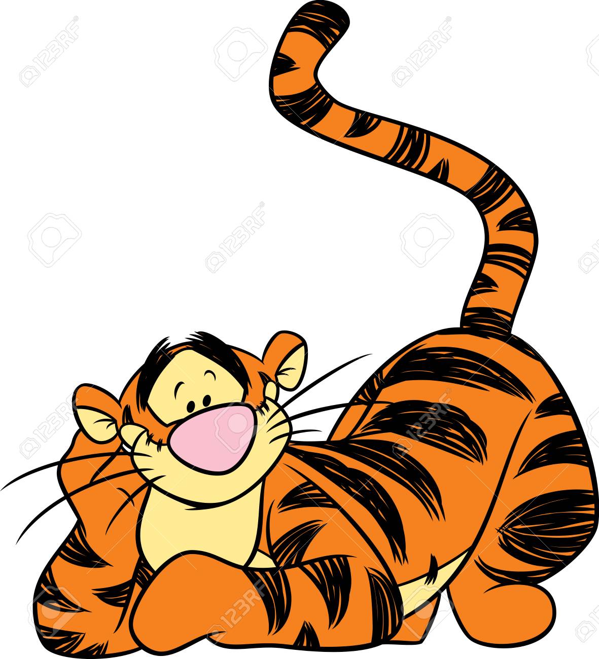 Tigger face down