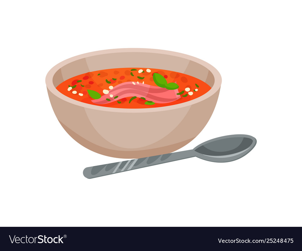 Traditional spanish tomato soup gazpacho vector 25248475