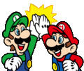 Mario and luigi high five