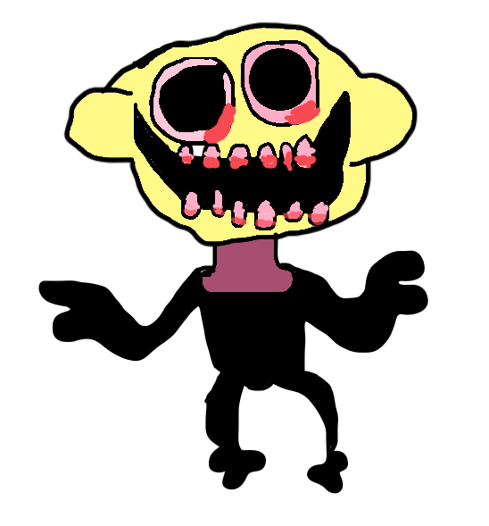Monster redone on paint 3d with references.