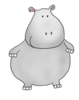 Large cartoon hippo fat hippo