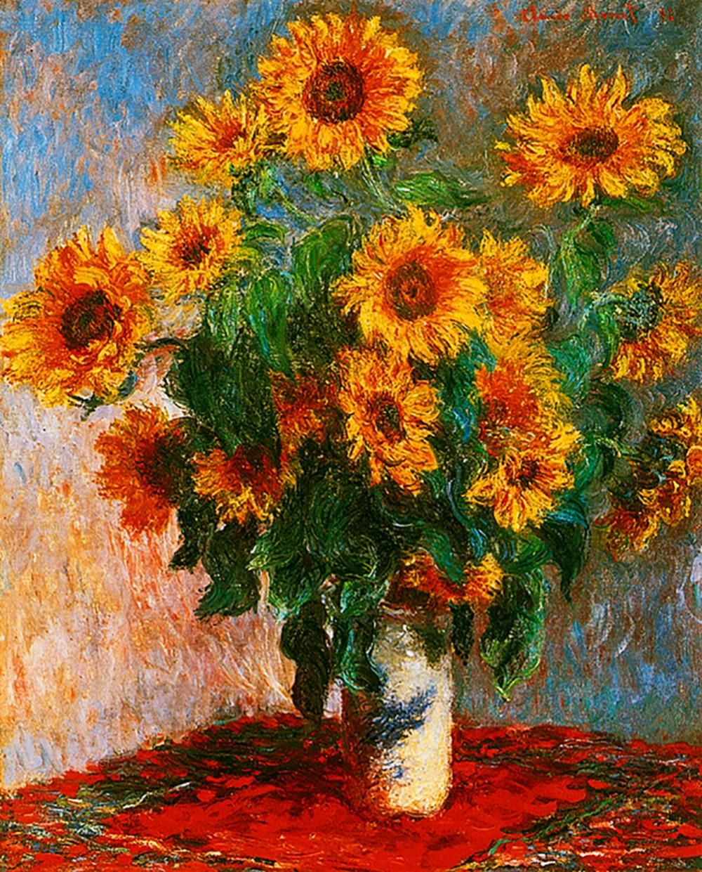 Monet sunflowers
