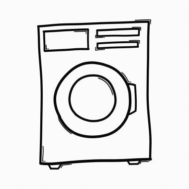 Laundry machine drawing