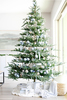 Large modern icy blue christmas tree 1