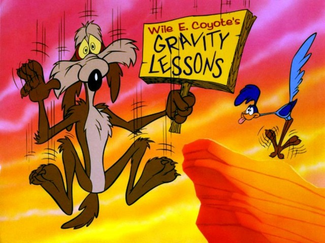 Wile e. coyote free fall