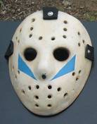 Blue hockey mask