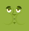 Large nausea emoji sick green face nauseating vector 25779572