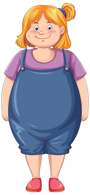 Overweight girl cartoon character 1308 133474