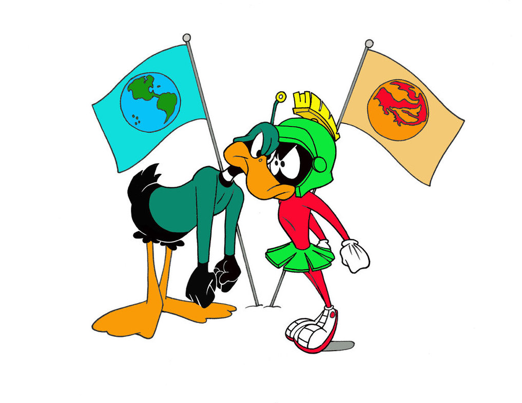 Duck dodgers and marvin the martian by custom cartoons d66rx5r