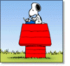 Wallpaper snoopy typing